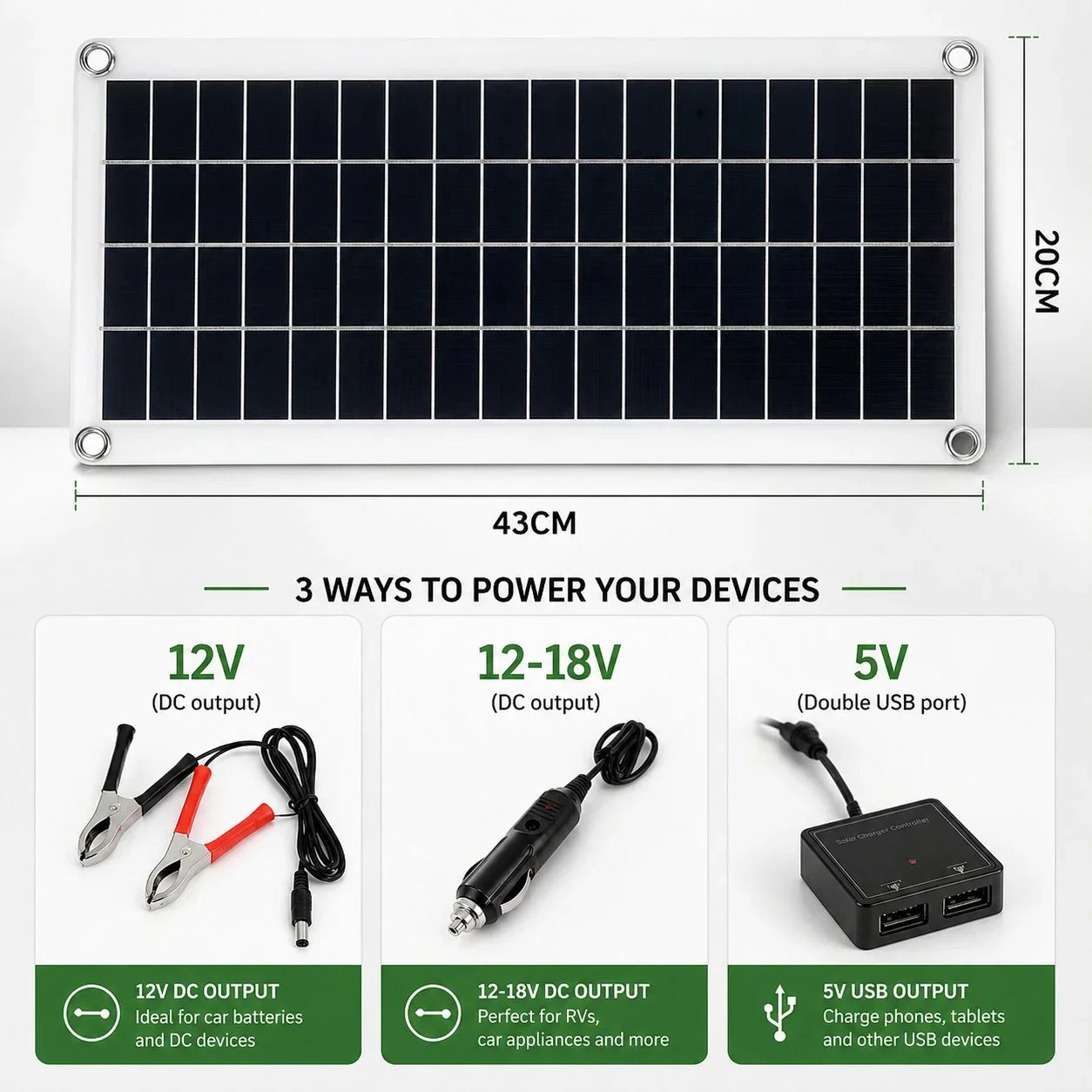 SolarMax 100 Kit Solar Battery Charger 12V